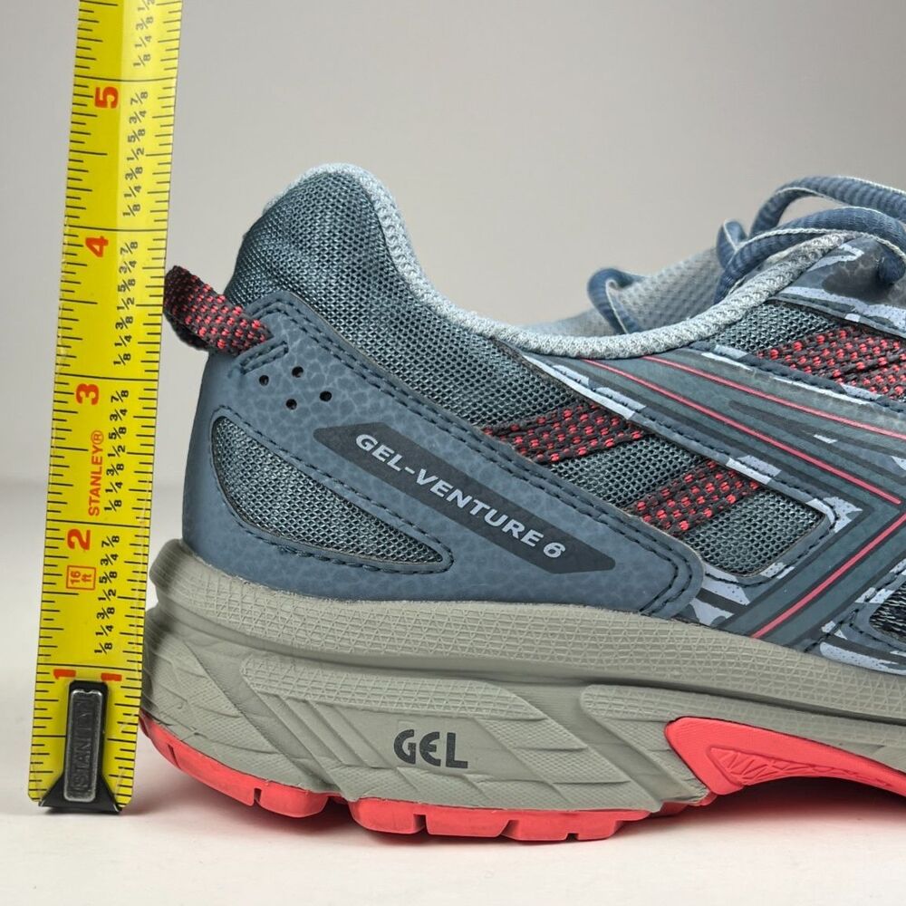 ASICS GEL-Venture 6 Women’s Sz 10 Trail Running Shoes Grey Pink Black T7G6N-9790 - Picture 9 of 9